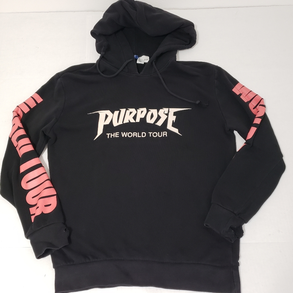 Justin Beiber Purpose Tour Hoodie Sweater by Divided Men's Small preowned